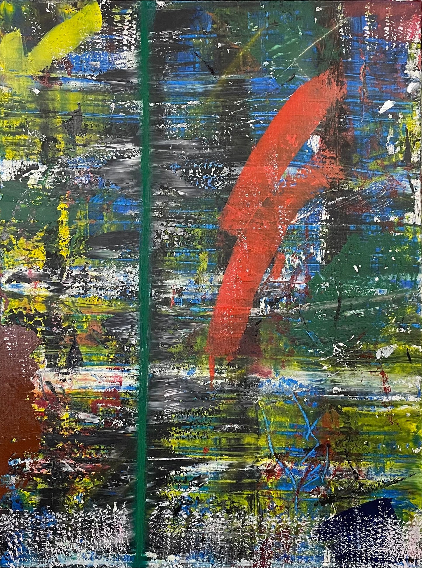 Canvas “The green line”