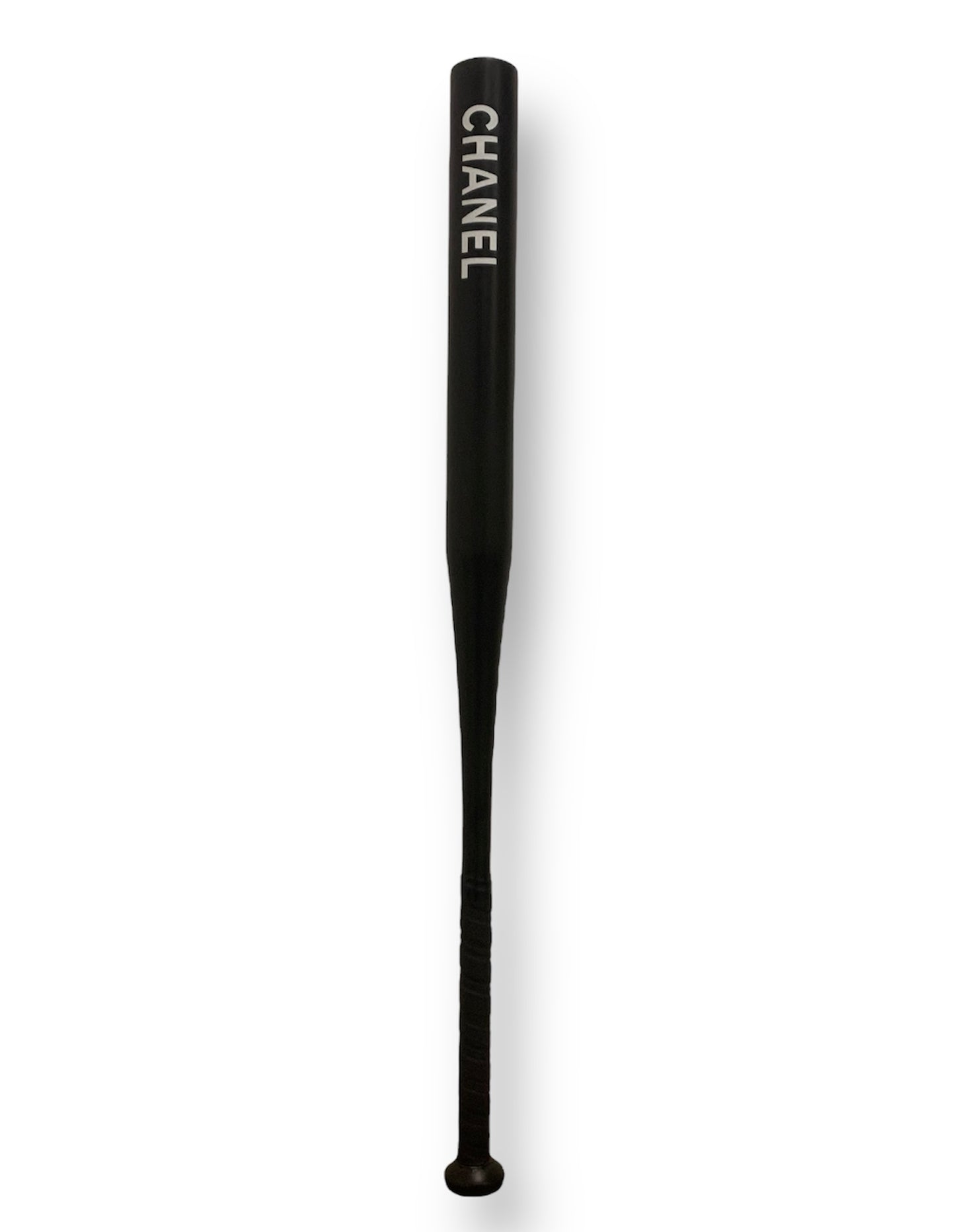 Batte de baseball Chanel Black de l'artiste wally walid sahraoui popart oeuvre d'art originale et unique au monde 