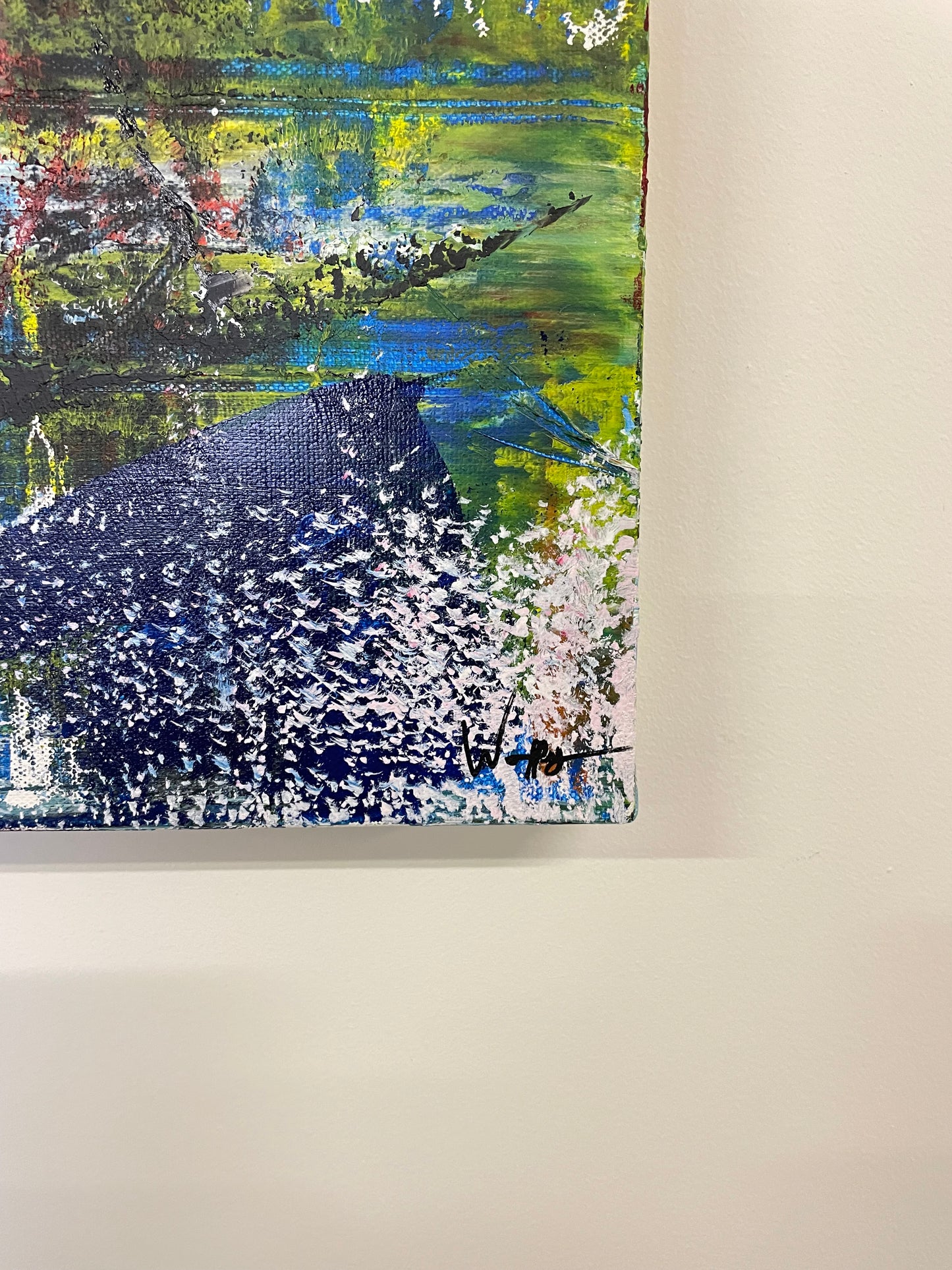 Canvas “The green line”