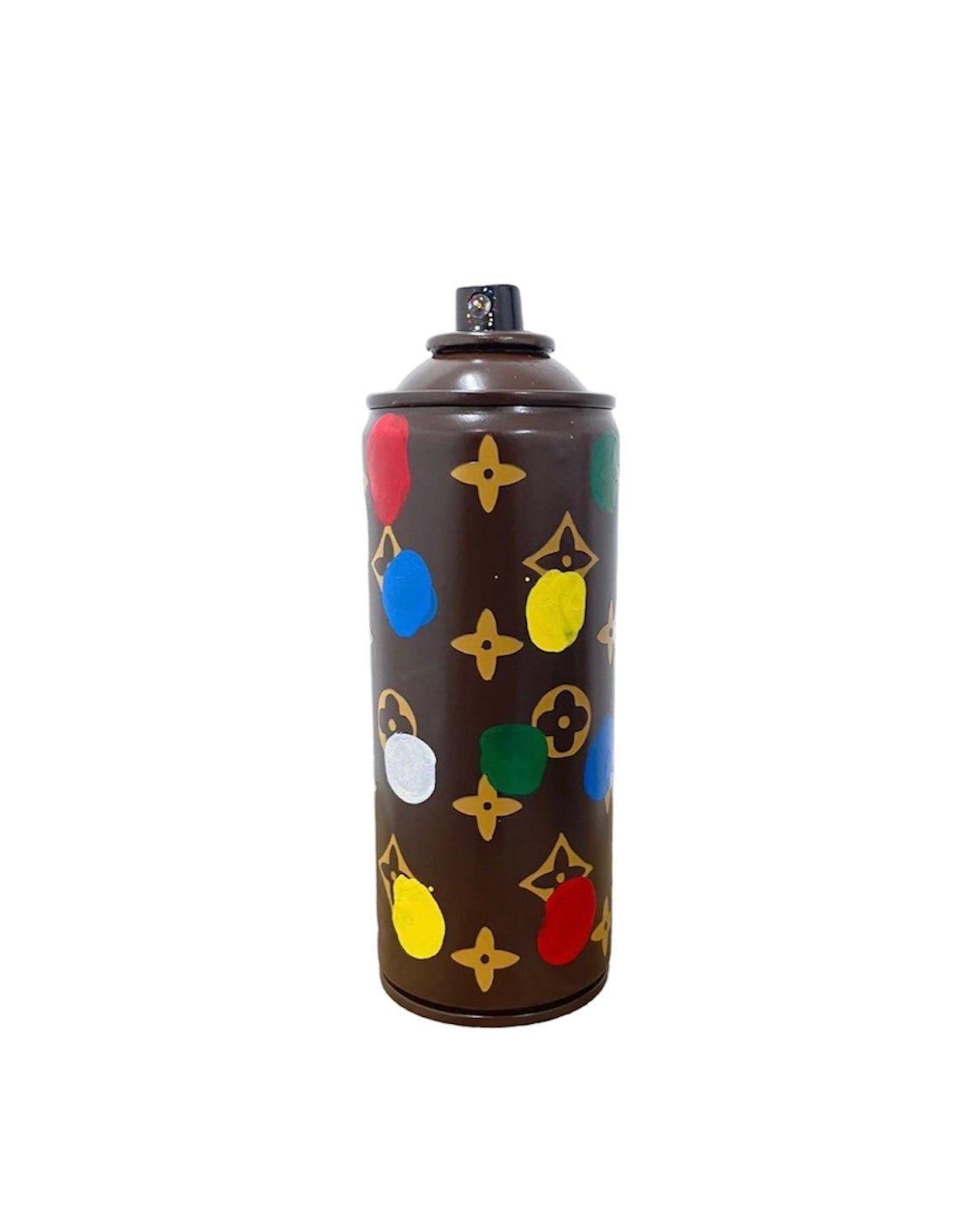 Bombe Louis Vuitton x Yayoikusuma  de l'artiste Wally walid sahraoui popart oeuvre d'art originale et unique au monde